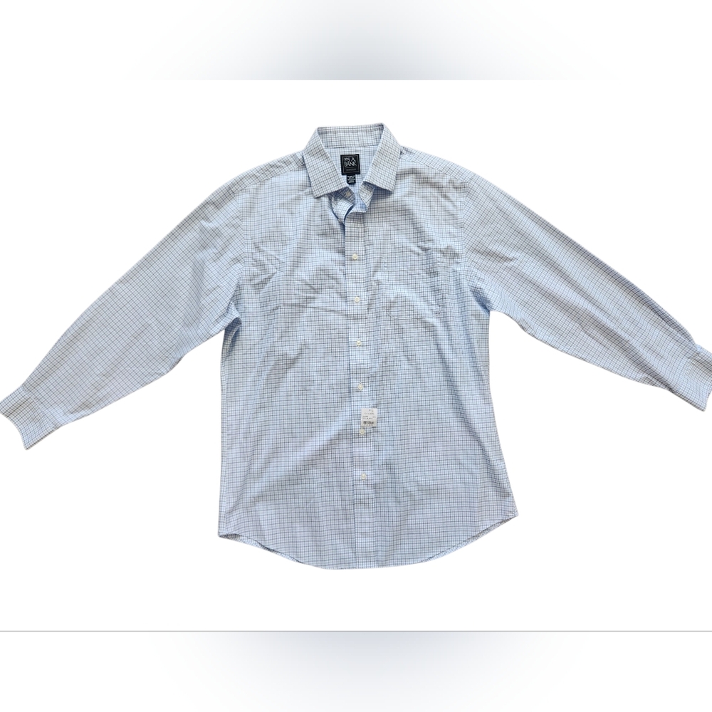 NWT Jos Bank Blue Checkered Shirt